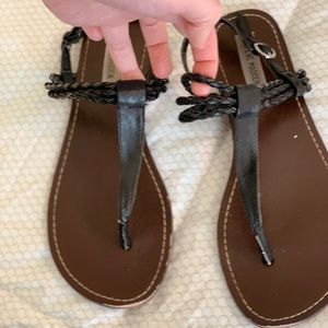Black Braided Sandals